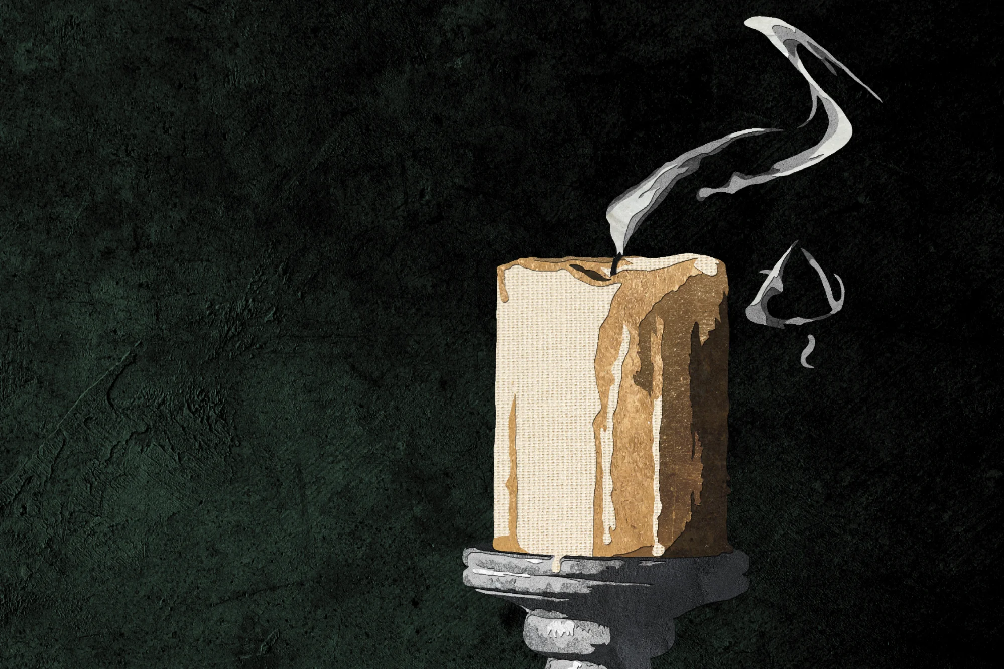 A close up of one of the Memento Mori posters